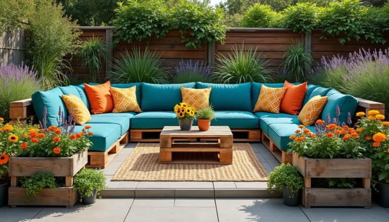 découvrez des idées créatives pour aménager votre extérieur avec du mobilier recyclé, alliant écologie et design pour un jardin unique et responsable.