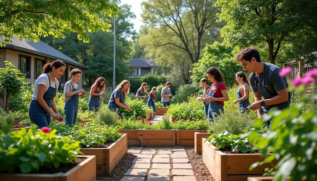 découvrez comment une organisation rare de jardins partagés parvient à fonctionner efficacement, favorisant la collaboration et la biodiversité en milieu urbain.